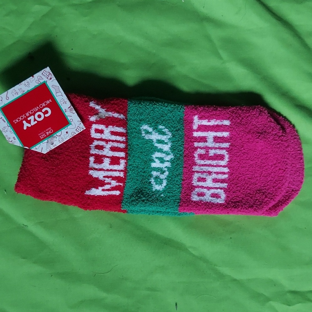 Fuzzy Christmas Socks